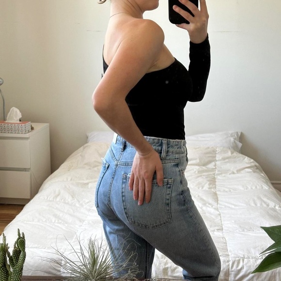 Black one shoulder bodysuit - Picture 7 of 8